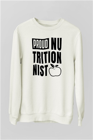 Diyetisyen Beyaz Unisex Sweatshirt