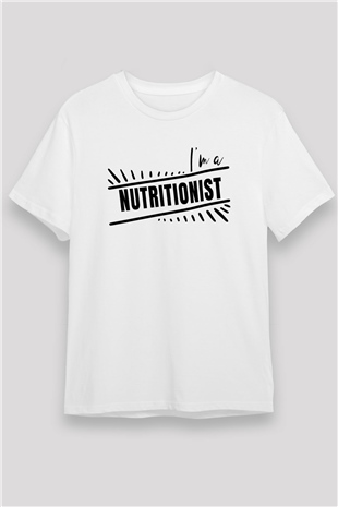 Diyetisyen Beyaz Unisex Tişört T-Shirt - TişörtFabrikası