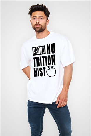 Diyetisyen Beyaz Oversize Tişört Oversize T-shirt - TişörtFabrikası