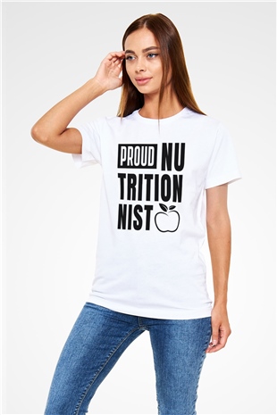 Diyetisyen Beyaz Unisex Tişört T-Shirt - TişörtFabrikası