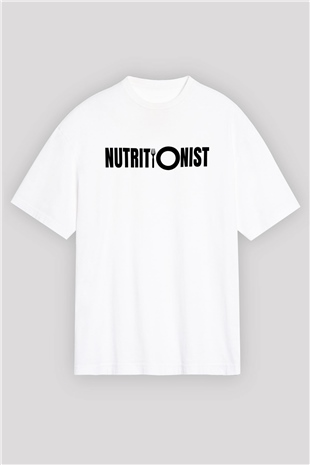 Diyetisyen Beyaz Oversize Tişört Oversize T-shirt - TişörtFabrikası