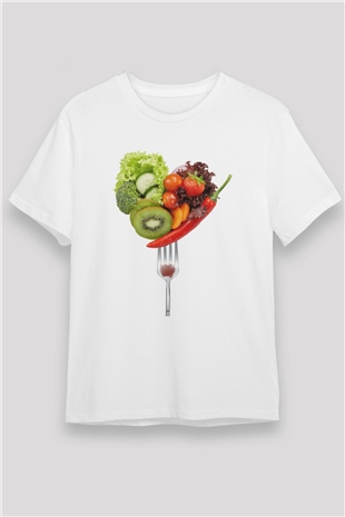 Diyetisyen Beyaz Unisex Tişört T-Shirt - TişörtFabrikası