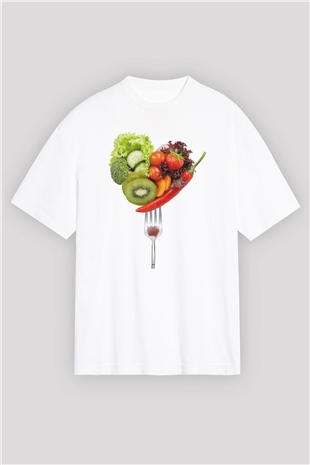 Diyetisyen Beyaz Oversize Tişört Oversize T-shirt - TişörtFabrikası