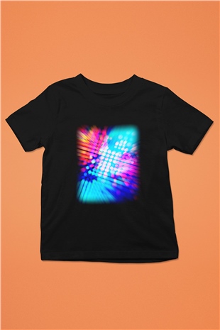 DJ Baskılı Siyah Unisex Çocuk Tişört