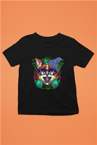 DJ Baskılı Unisex Siyah  Çocuk Tişört
