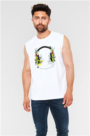 DJ Beyaz Unisex Kolsuz Tişört
