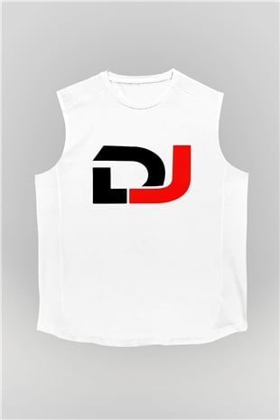 DJ Beyaz Unisex Kolsuz Tişört