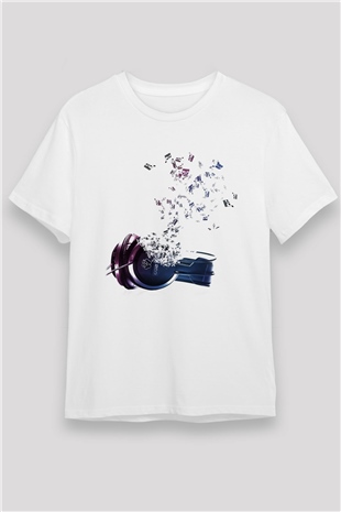 DJ Beyaz Unisex Tişört T-Shirt - TişörtFabrikası