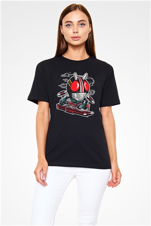 DJ Kamen Baskılı Unisex Siyah Tişört