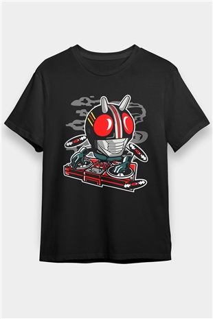 DJ Kamen Baskılı Unisex Siyah Tişört