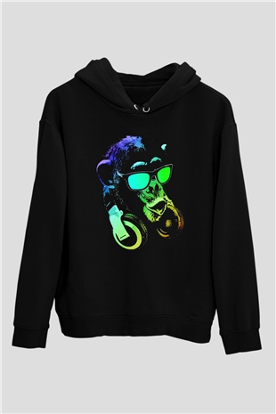 DJ ŞempanzeSiyah  Unisex Hoodie