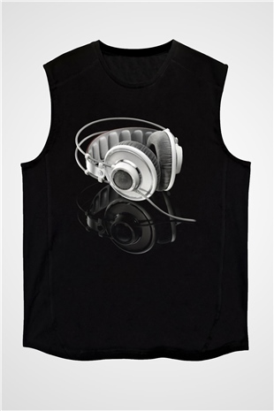 DJ Siyah Unisex Kolsuz Tişört