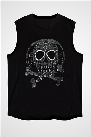 DJ Siyah Unisex Kolsuz Tişört