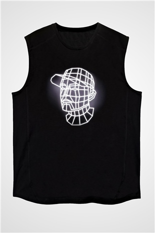 DJ Siyah Unisex Kolsuz Tişört