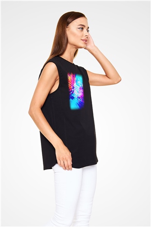 DJ Siyah Unisex Kolsuz Tişört
