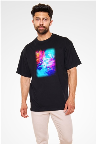 DJ Siyah Unisex Oversize Tişört T-Shirt