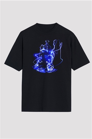 DJ Siyah Unisex Oversize Tişört T-Shirt