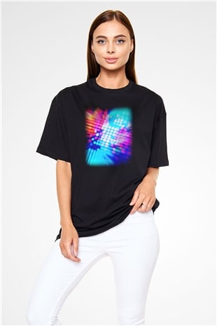 DJ Siyah Unisex Oversize Tişört T-Shirt