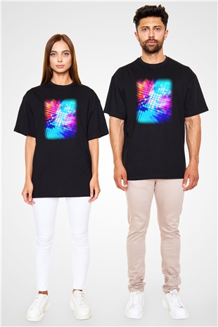 DJ Siyah Unisex Oversize Tişört T-Shirt