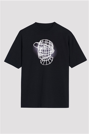 DJ Siyah Unisex Oversize Tişört T-Shirt
