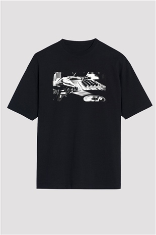DJ Siyah Unisex Oversize Tişört T-Shirt