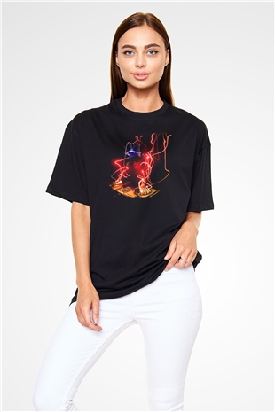 DJ Siyah Unisex Oversize Tişört T-Shirt