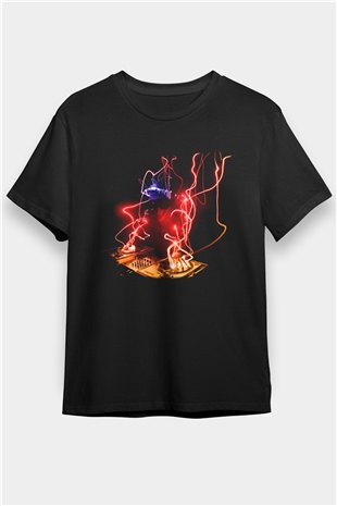 DJ Siyah Unisex Tişört T-Shirt - TişörtFabrikası