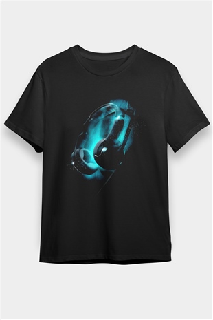 DJ Siyah Unisex Tişört T-Shirt - TişörtFabrikası