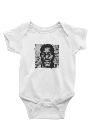DMX Baskılı Unisex Beyaz Bebek Body - Zıbın