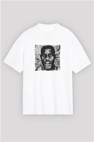 DMX Baskılı Oversize Beyaz Tişört