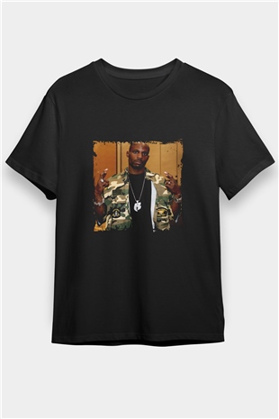 DMX Baskılı Unisex Siyah Tişört