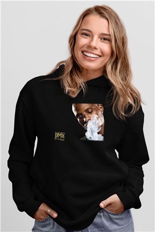 DMX Siyah Unisex Kapüşonlu Sweatshirt