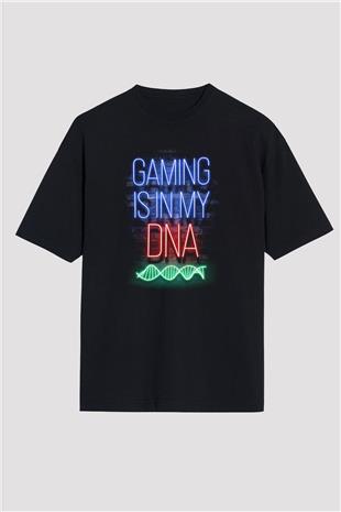 DNA Neon Baskılı Unisex Oversize Tişört - Tshirt