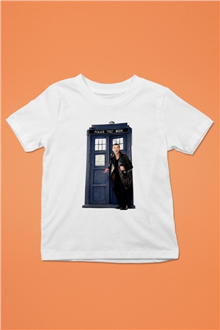 Doctor Who Baskılı Beyaz Unisex Çocuk Tişört
