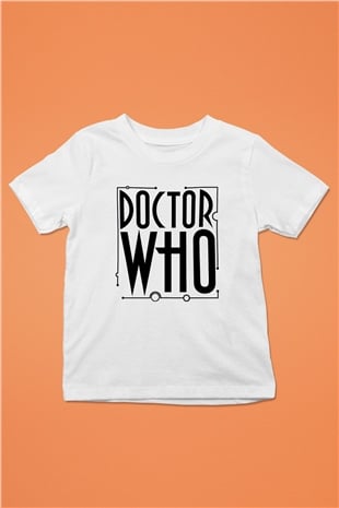 Doctor Who Baskılı Beyaz Unisex Çocuk Tişört