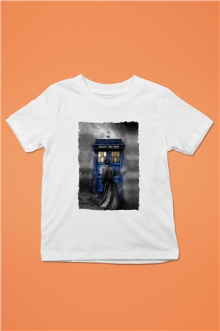 Doctor Who Beyaz Unisex Çocuk Tişört