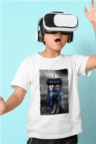 Doctor Who Beyaz Unisex Çocuk Tişört