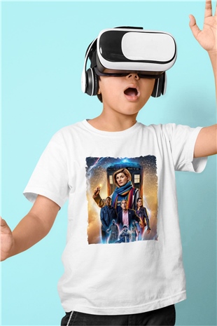 Doctor Who Beyaz Unisex Çocuk Tişört
