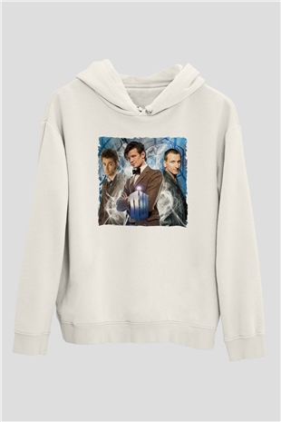 Doctor Who Beyaz Unisex Hoodie