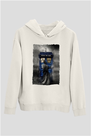 Doctor Who Beyaz Unisex Hoodie