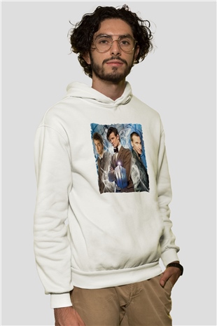 Doctor Who Beyaz Unisex Hoodie