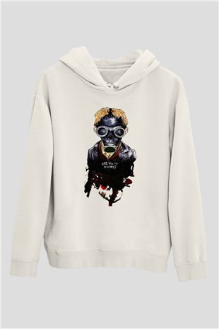 Doctor Who Beyaz Unisex Kapşonlu Sweatshirt