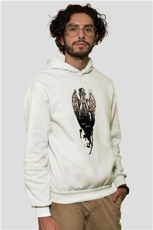 Doctor Who Beyaz Unisex Kapşonlu Sweatshirt