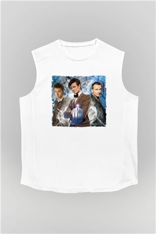 Doctor Who Beyaz Unisex Kolsuz Tişört