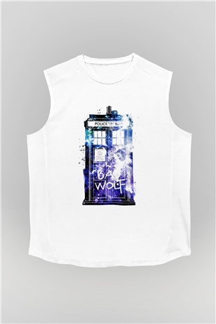 Doctor Who Beyaz Unisex Kolsuz Tişört