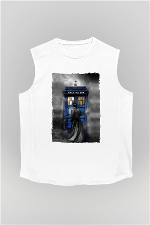 Doctor Who Beyaz Unisex Kolsuz Tişört