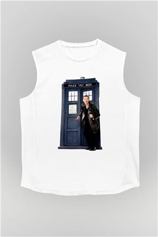 Doctor Who Beyaz Unisex Kolsuz Tişört