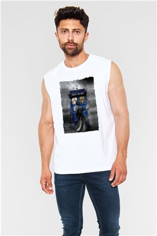 Doctor Who Beyaz Unisex Kolsuz Tişört