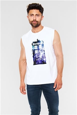 Doctor Who Beyaz Unisex Kolsuz Tişört