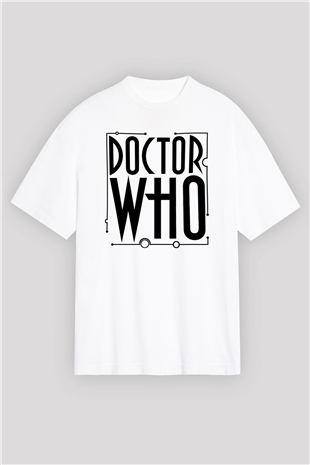 Doctor Who Beyaz Unisex Oversize Tişört T-Shirt